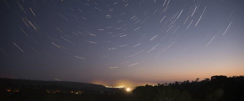 Star trails fotos do céu