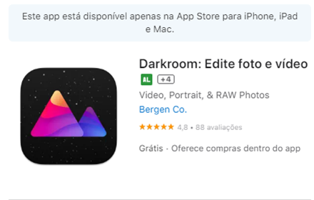 Logotipo Darkroom aplicativo para editar fotos